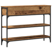 Wandtafel oud hout-look 100 x 25 x 75 cm Bewerkt hout