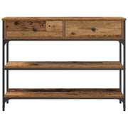 Wandtafel oud hout-look 100 x 25 x 75 cm Bewerkt hout