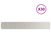 Gazonrand 30 st 15 x 103 cm Roestvrij staal zilver