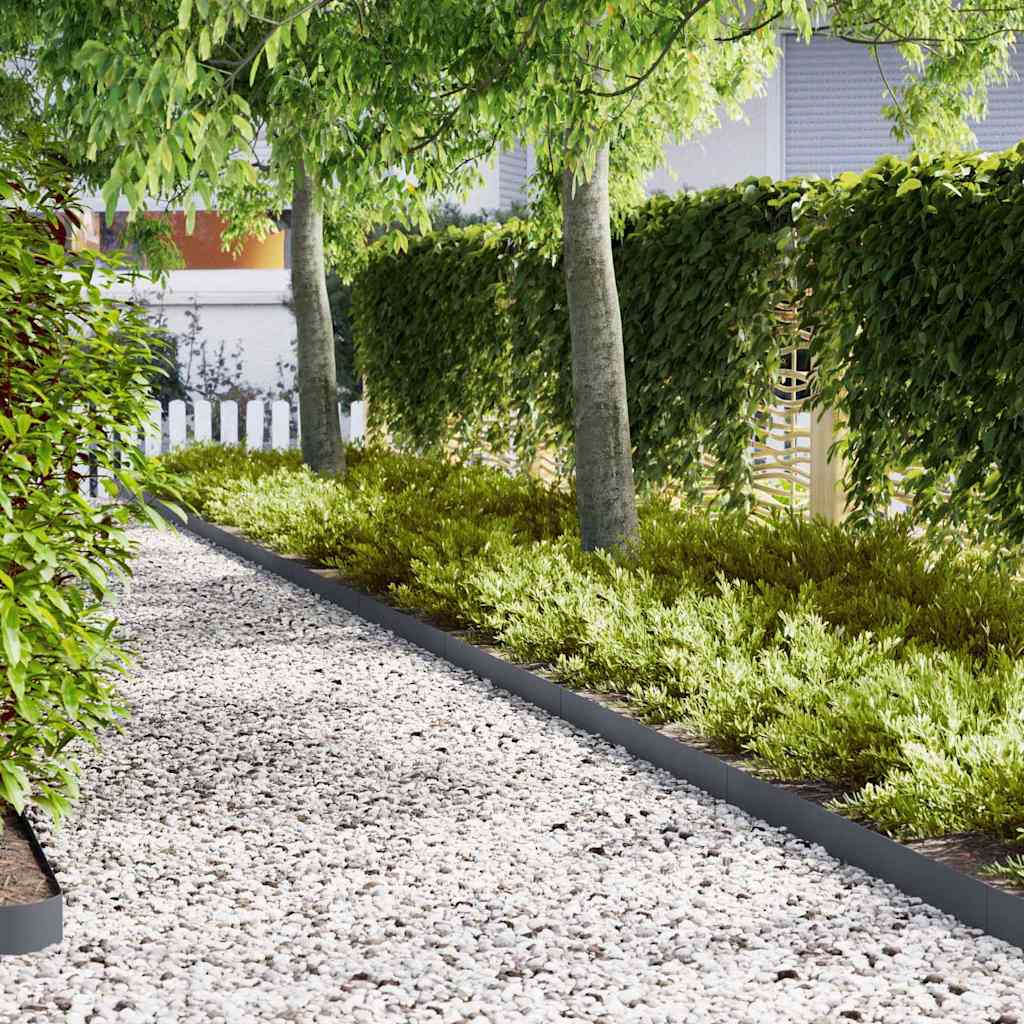 Tuinrand 50 st 100 x 0,05 x 15 cm Koudgewalst staal Antraciet
