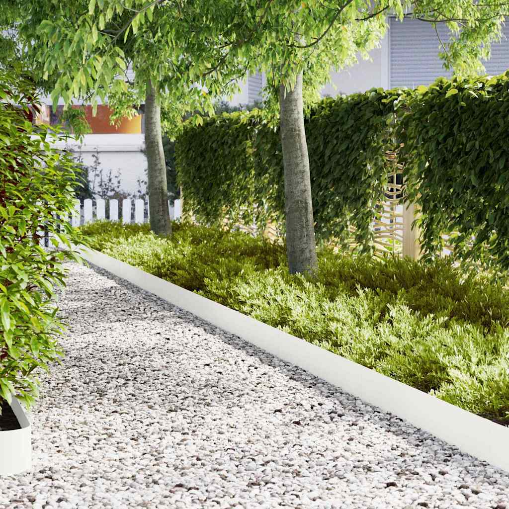 Tuinrand 20 st 100 x 0.05 x 20 cm Koudgewalst staal Wit