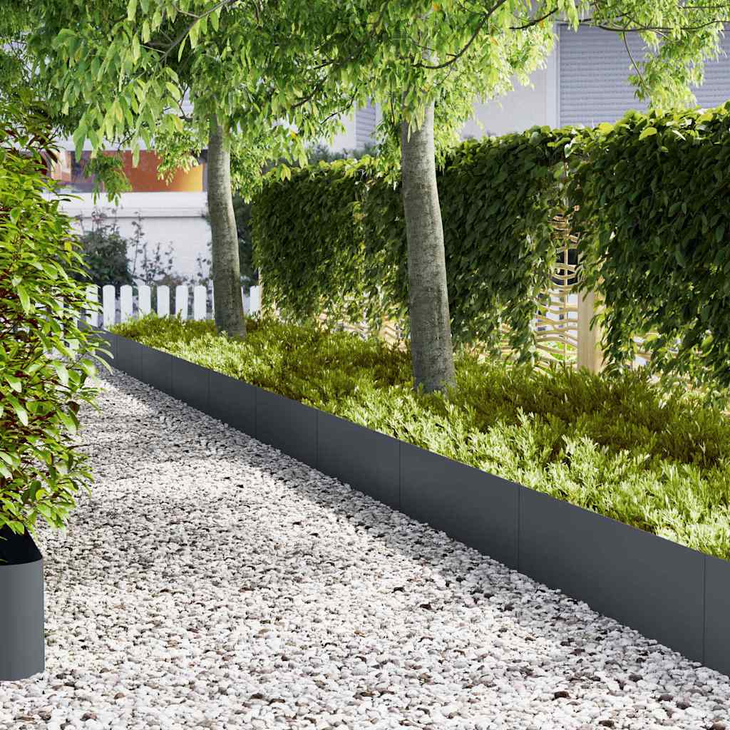 Tuinrand 20 st 100 x 0,05 x 30 cm Koudgewalst staal Antraciet