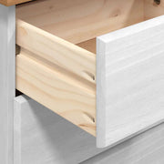 Ladekast ASKIM Wit 91 x 40 x 95,5 cm Massief grenenhout
