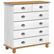Ladekast ASKIM Wit 91 x 40 x 95,5 cm Massief grenenhout