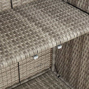 Opbergkast met plank Lichtgrijs 100 x 36 x 102 cm Rattan