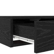 Bedlades Zwart Eiken 160 x 36,5 x 16,5 cm Bewerkt hout