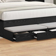 Bedlades Zwart Eiken 160 x 36,5 x 16,5 cm Bewerkt hout