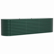 Verhoogde plantenbak Groen 320 x 80 x 81 cm Staal