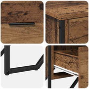 Ladekast 6-Lade oud hout-look 91 x 35,5 x 74,5 cm