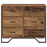 Ladekast 6-Lade oud hout-look 91 x 35,5 x 74,5 cm