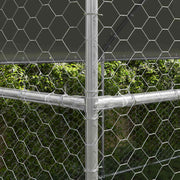 Hondenhok 2 st Zilver 4 x 2 x 2 m Gegalvaniseerd staal