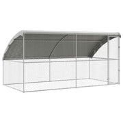 Hondenhok 2 st Zilver 4 x 2 x 2 m Gegalvaniseerd staal