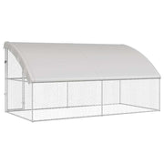 Hondenhok 2 st Zilver 4 x 2 x 2 m Gegalvaniseerd staal