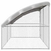Hondenhok 2 st Zilver 4 x 2 x 2 m Gegalvaniseerd staal