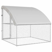 Hondenhok Zilver 2 x 2 x 2 m Gegalvaniseerd staal