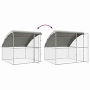 Hondenhok Zilver 2 x 2 x 2 m Gegalvaniseerd staal