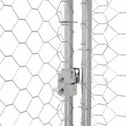 Hondenhok zilver 2 x 2 x 2 m Verzinkt staal