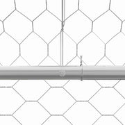 Hondenhok zilver 2 x 2 x 2 m Verzinkt staal
