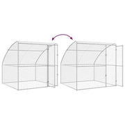 Hondenhok zilver 2 x 2 x 2 m Verzinkt staal