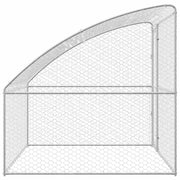 Hondenhok zilver 2 x 2 x 2 m Verzinkt staal
