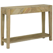 Wandtafel Natuurlijk grijs 110 x 30 x 80 cm massief mangohout