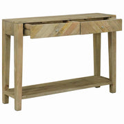 Wandtafel Natuurlijk grijs 110 x 30 x 80 cm massief mangohout