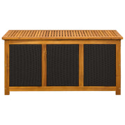 Tuinopslagdoos 185 L Massief Acaciahout 113 x 50 x 56 cm Zwart