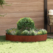 Plantenring 5 st roestkleurig 120 x 120 x 20 cm weervast staal