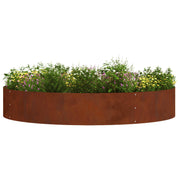 Plantenring 5 st roestkleurig 120 x 120 x 20 cm weervast staal