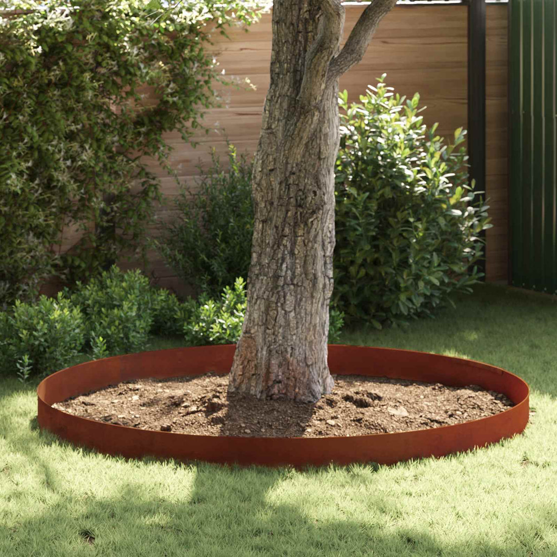 Tuinrand 4 st 450 x 25 cm weervast staal Roestig