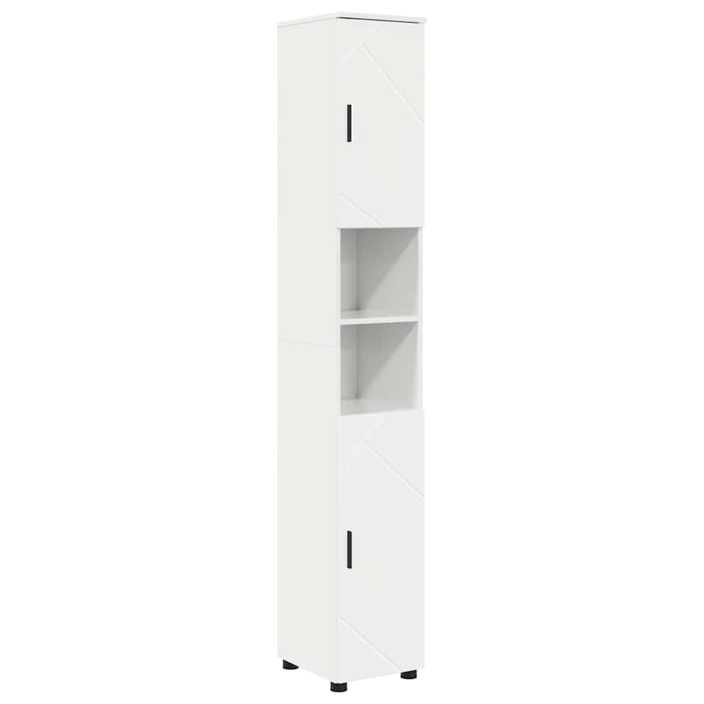 Badkamer Kast Hoogglans wit 30 x 35 x 192 cm