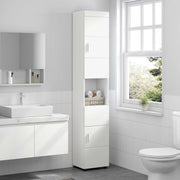 Badkamerkastenset TULUM Wit 37 x 31,5 x 203 cm Bewerkt hout