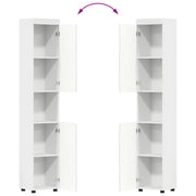 Badkamerkastenset TULUM Wit 37 x 31,5 x 203 cm Bewerkt hout