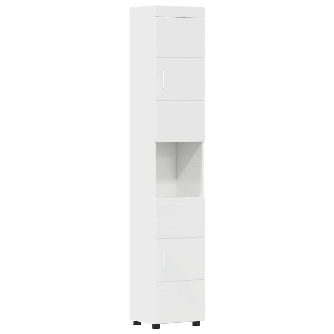 Badkamerkastenset TULUM Hoogglans wit 37 x 31,5 x 203 cm