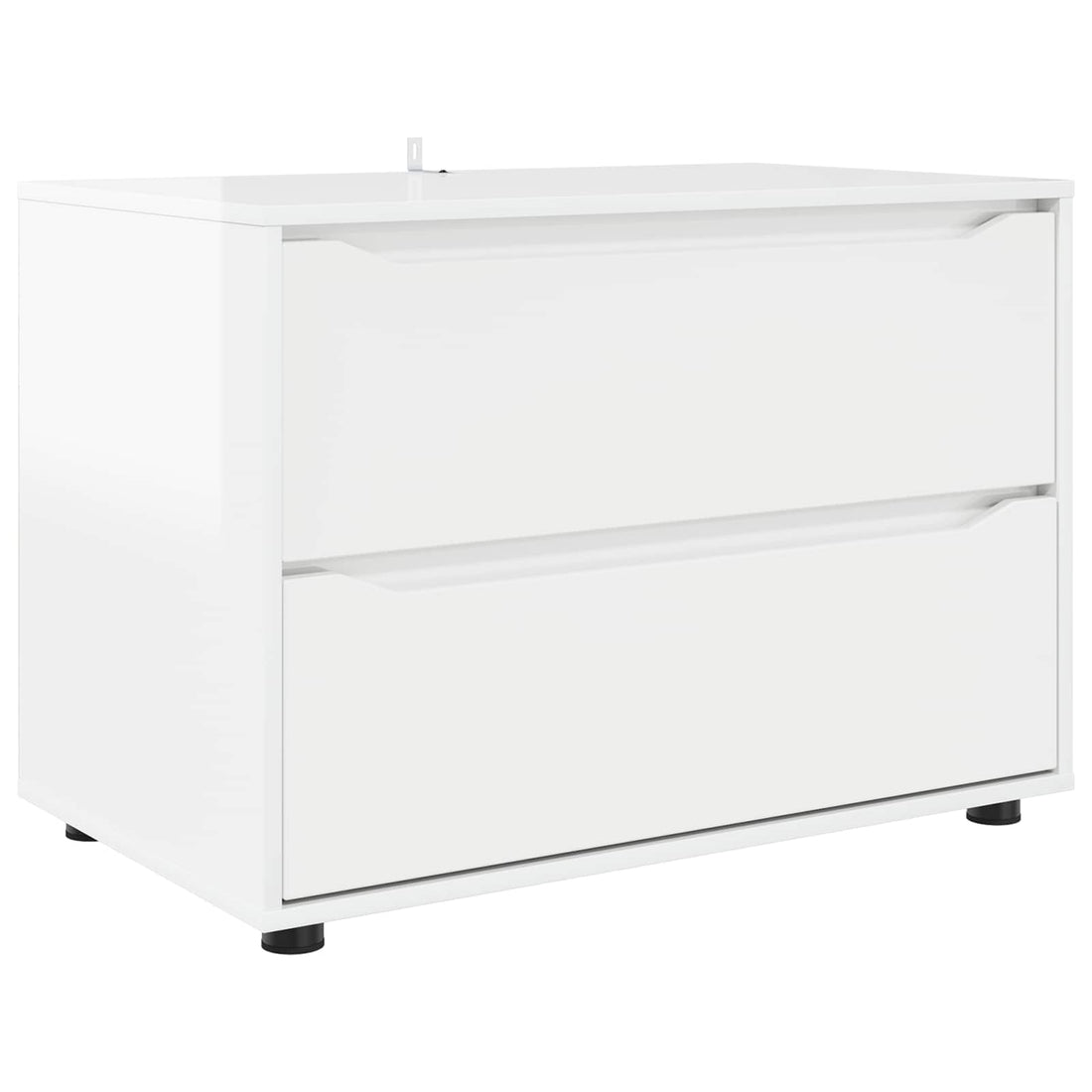 Opbergkast 80 x 48 x 57 cm Bewerkt hout Hoogglans wit