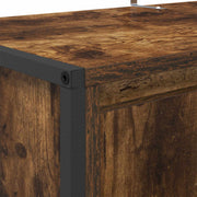 Schoenenkast met opbergruimte Rook Eik 79 x 36 x 100 cm Bewerkt hout