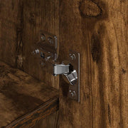Schoenenkast met opbergruimte Rook Eik 79 x 36 x 100 cm Bewerkt hout