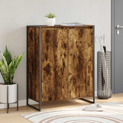 Schoenenkast met opbergruimte Rook Eik 79 x 36 x 100 cm Bewerkt hout