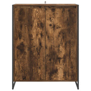 Schoenenkast met opbergruimte Rook Eik 79 x 36 x 100 cm Bewerkt hout