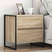 Nachtkastje 2 st Sonoma 50 x 39,5 x 50 cm Bewerkt hout