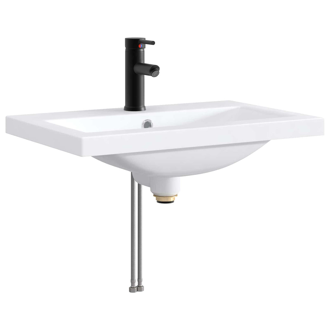 Badkamer Waskom Mat Zwart 61 x 40 x 16,5 cm Metaal