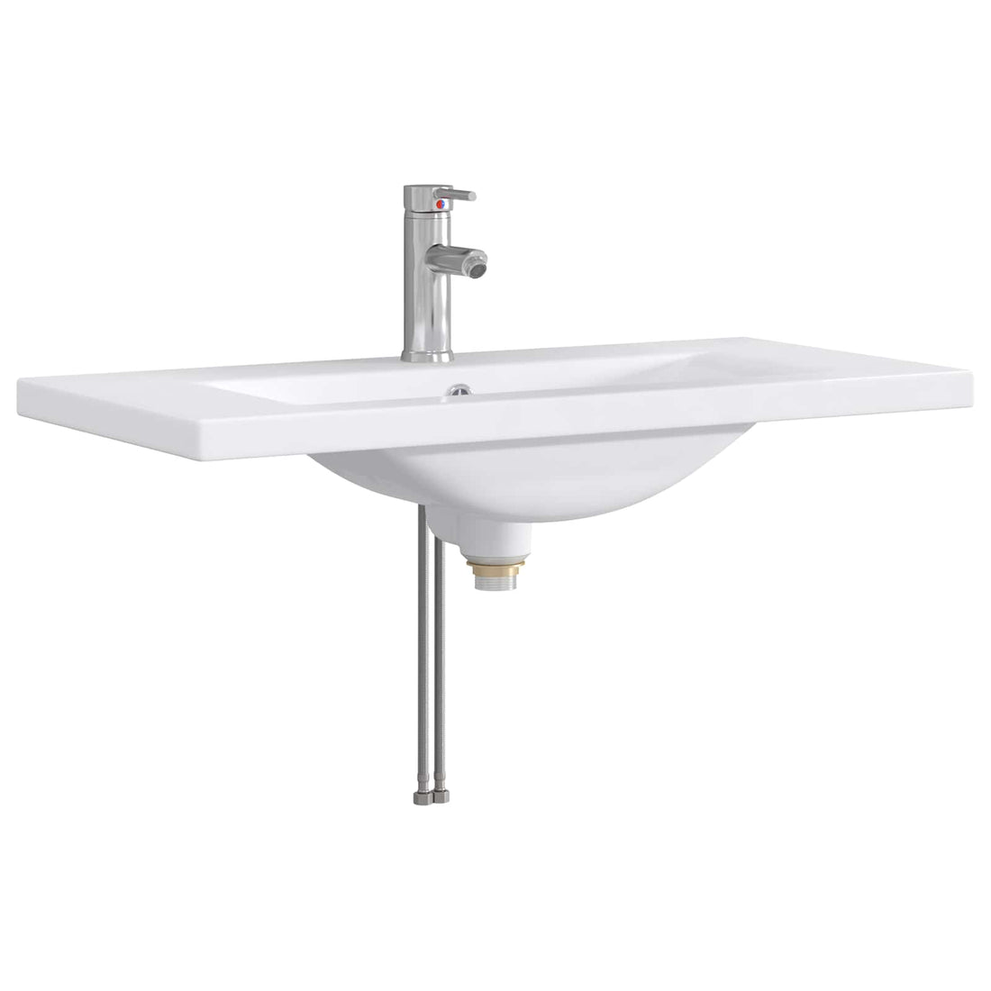 Badkamer Waskom Chroom 81 x 40 x 17,5 cm Metaal