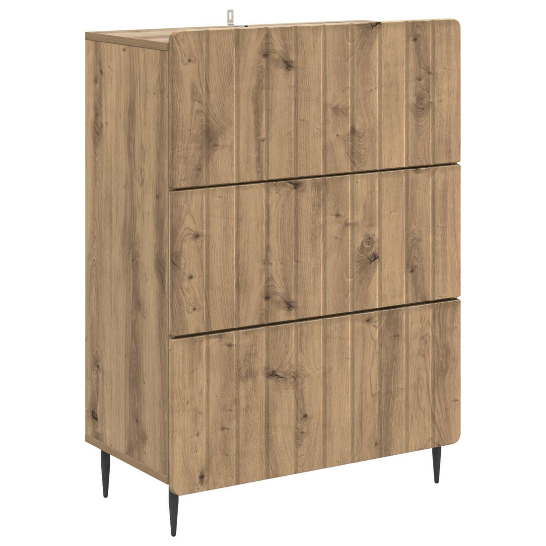 Ladenkast 66 x 34,5 x 92 cm Bewerkt hout Artisanaal eiken