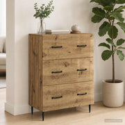 Ladenkast 66 x 34,5 x 89,5 cm Bewerkt hout Artisanaal eiken