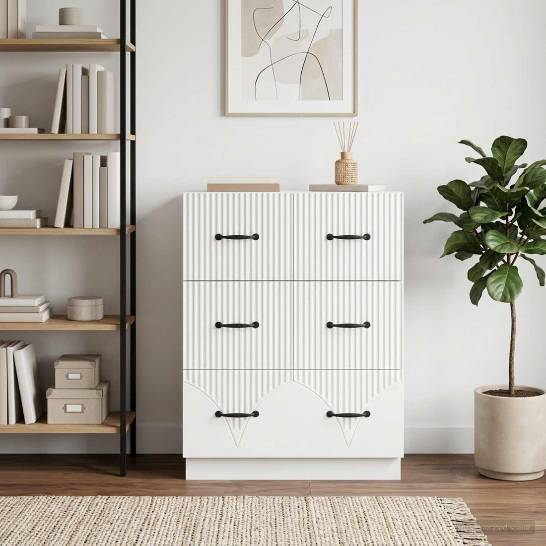 Ladenkast Wit 66 x 34,5 x 87 cm Bewerkt hout