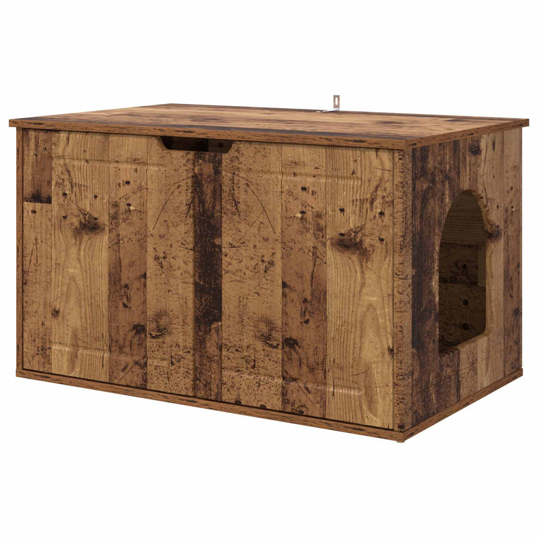 Kattenhuis oud hout-look 85 x 55 x 50,5 cm Bewerkt hout