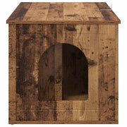 Kattenhuis oud hout-look 85 x 55 x 50,5 cm Bewerkt hout
