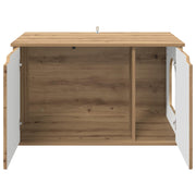 Kattenhuis Ambachtelijk eiken 85 x 55 x 50,5 cm Bewerkt hout