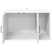 Kattenhuis Wit 85 x 55 x 50,5 cm Bewerkt hout