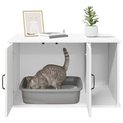 Kattenhuis Wit 85 x 55 x 50,5 cm Bewerkt hout